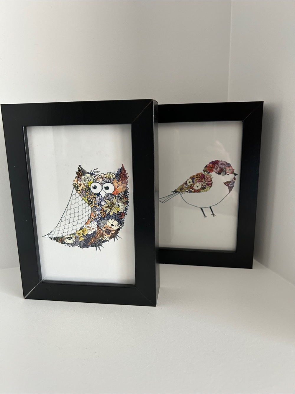 Framed Prints Owl & Chickadee Set - Picture 5 of 8